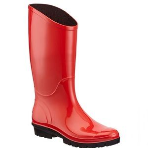 Columbia Red Tall Rainey Rain boot